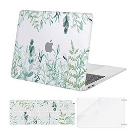 MOSISO Compatible with MacBook Air 13 inch Case 2022 2021 2020 2019 2018 Release A2337 M1 A2179 A1932 Retina Display Touch ID, Plastic Plants Hard Shell&Keyboard Cover&Screen Protector, Transparent