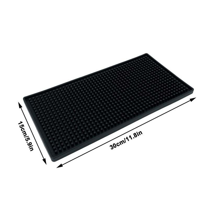 Bar Mat, Black Coffee Drying Mat PVC Bar Service Mat