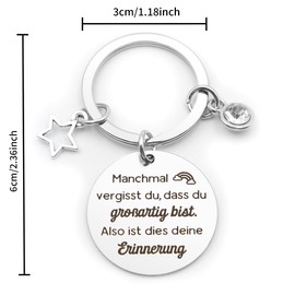 Abitur 2025 Gifts Keyring Best Friend Gifts Motivational Gifts Graduation Gifts Leaving Gift Friendship Gifts Courage Gift Positive Encouragement Gift, Sometimes you forget, M