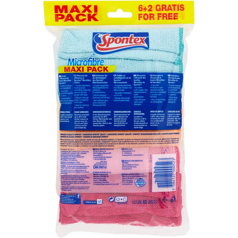 Spontex Microfibre 6+2