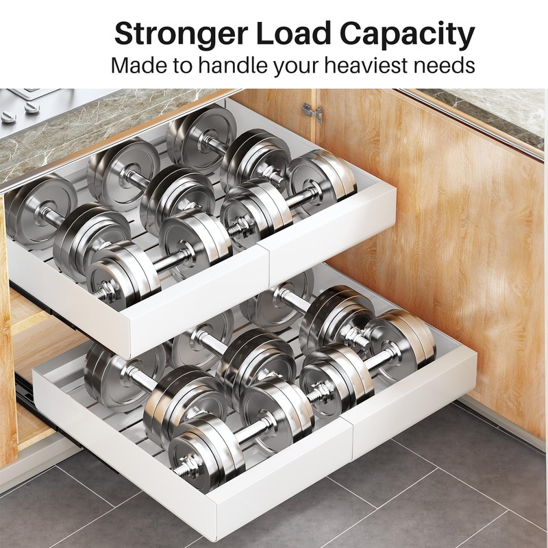 Kitstorack Pull out Cabinet Organizer, Expandable(12"-20") Heavy Duty Slide out