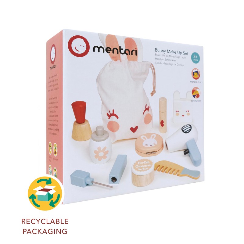 Mentari Wooden Toy Bunny Make Up Set - Pretend Play