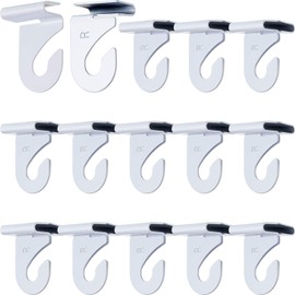 Aluminum Ceiling Hooks for Drop-Ceiling T-Bars Right and Left White Ceiling Hanger T-Bar Track Clip Suspended Ceiling Hooks Grid Clips for Hanging Plants Office Signs Decorations (20)
