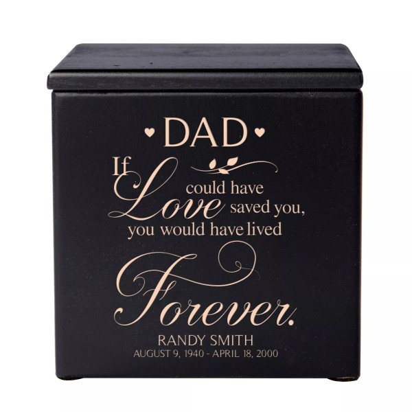 LifeSong Milestones Custom Engraved Funeral Keepsake Urn Box for Human