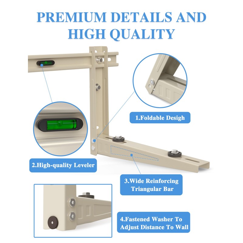 Mini Split Wall Mounting Bracket Outdoor, for 7000-12000 BTU Universal