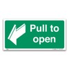 Pack of 2 Pull to open Fire exit Signs, 1mm