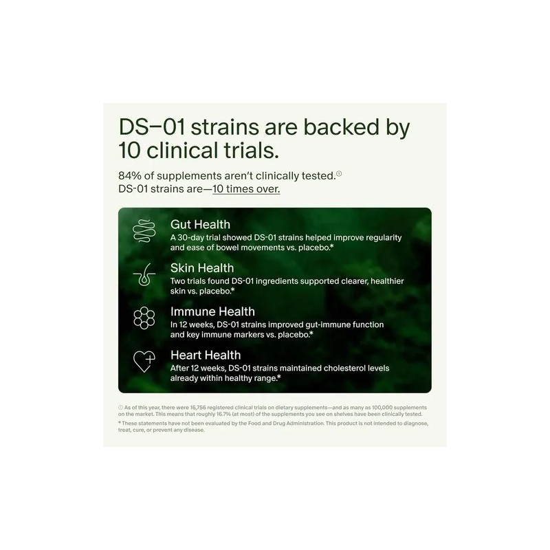 Probiótico SEED DS-01 Daily Synbiotic con Prebióticos para 30 Días