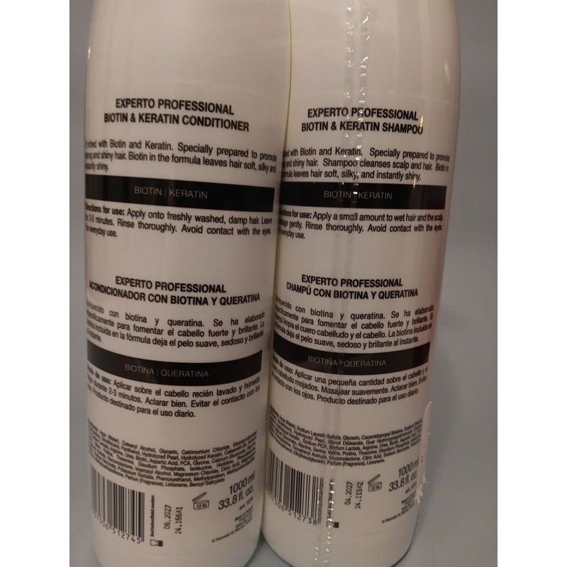 Experto Professional Biotin & Keratin Shampoo & Conditioner Set 33.8oz