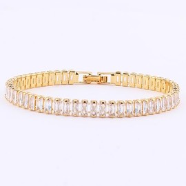 Hemasa White colour Cubic Zirconia Tennis Bracelets for Women/Girls