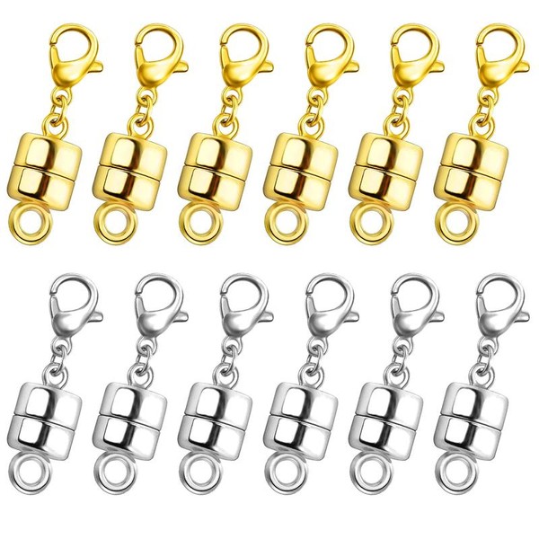 12 Pack Magnetic Necklace Clasps and Closures Necklace Jewelry Extender