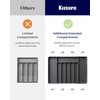 Kitsure Large Cutlery Organizer - Adjustable Silverware Utensil Drawer Organizer