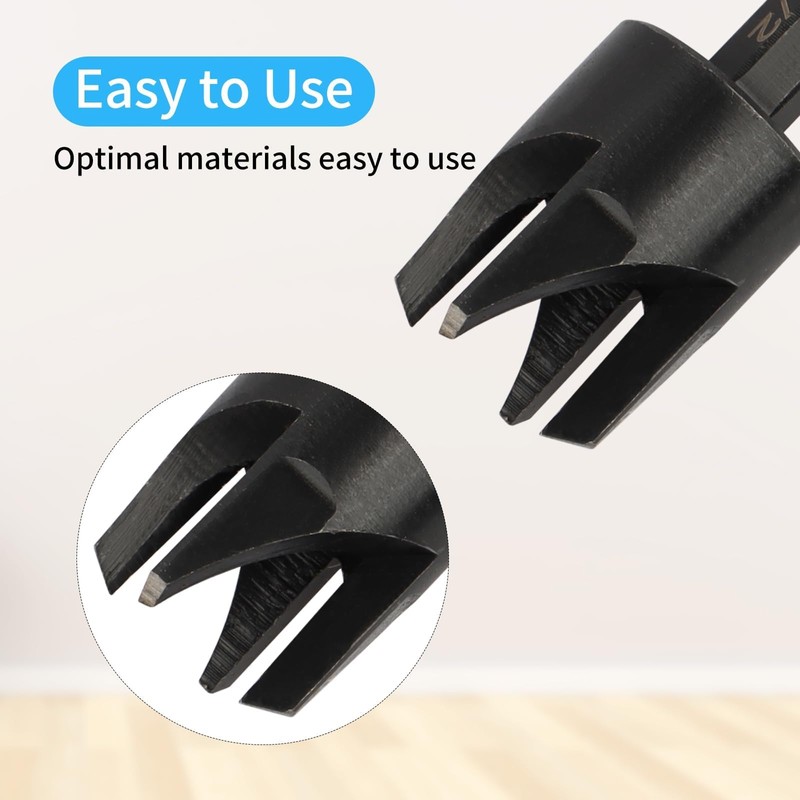 Rocaris 8 Pack Wood Plug Cutter Drill Bit Set, Straight