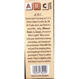 Trader Joe's 2pk Trader Joes Vegan ABC Bars 6 bars 1.2oz ea Almond Butter Cocoa Bar