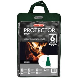 Bosmere Protector 6000 | Large Chimenea Cover | D 61cm H 122cm | 100% Waterproof, UV Protected, Heavy Duty 600D | 6 Year Guarantee | C755