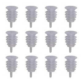 Cap On Pourer Pack of 12 - Clear, Freeflow Speed Pourers for Spirits - Ideal for Bars, Restaurants, and Home Use