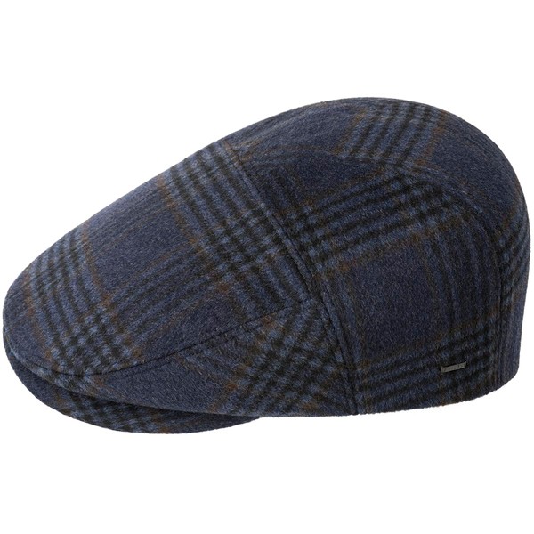 Bailey 1922 Ormond Ivy Cap Flat Cap Navy Plaid XXL