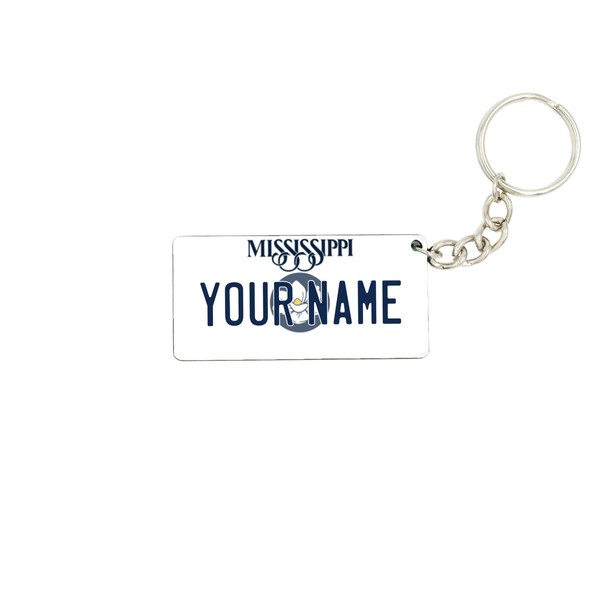 License Plate Keychain - Personalized (MISSISSIPPI) Multicolor