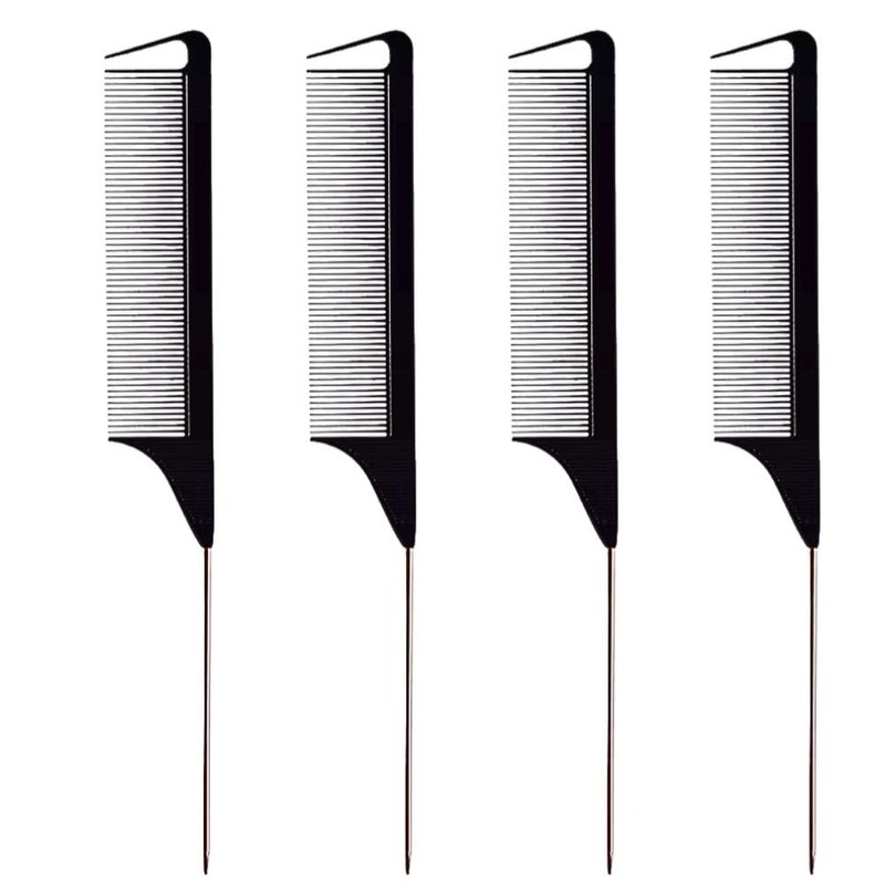 Rat Tail Comb Set (4 Pack) – Fine Tooth Teasing