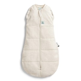 ergoPouch 3.5 TOG Cocoon Swaddle, 3-6 Months – Oatmeal Marle Print – Organic Cotton Swaddle & Sleeping Bag in One – Arms In/Out – Easy-to-Use Two-Way Zipper – Designed for Safety & Comfort