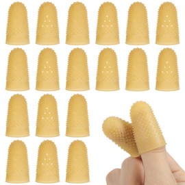 Healifty Rubber Fingers Tip Fingers Covers Rubber Finger Pads Grips Reusable Finger Protector for Money Counting Collating Writing Sorting Task and Sport Games 25pcs
