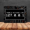 Localhost Metal Sign with IP Address 127.0.0.1 in White