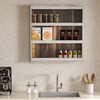 Nisorpa 3 Tier Spice Rack Wall Mount, Rustic Burnt Wood