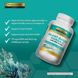 Nature's Lab Gold Plant-Based Omega-3-60 Liquid Capsules