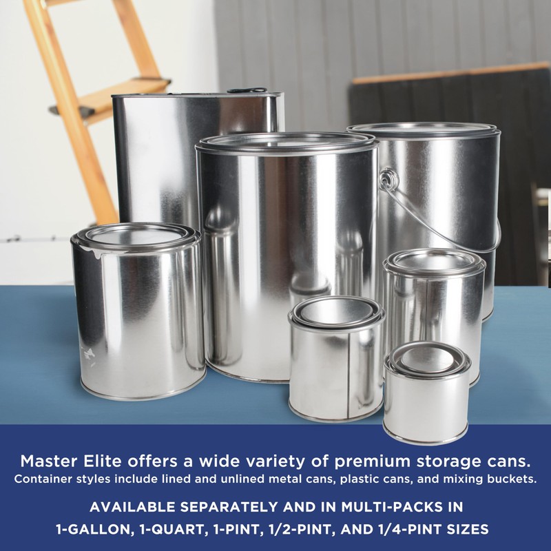 Master Elite 1 Gallon Lined Empty Metal Paint Can Bucket