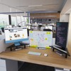 WEGASTU 2 Pack White Corner Monitor Stand, Triangle/Square Adjustable Height