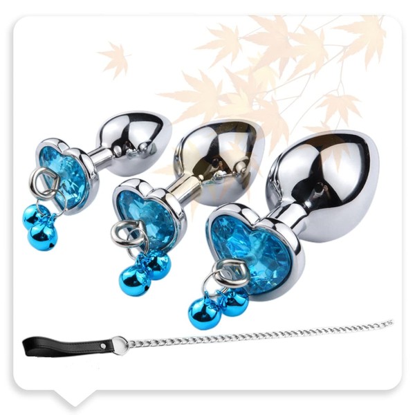 WAMBAS Stainless Steel Heart Gemstone Crystal Jewelry Double Bells Waist Chain Bar Disco Men Women Clothing Accessories