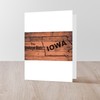CafePress Iowa Map Brand Greeting Cards Folded Greeting Cards (10-pack)