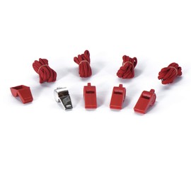 American Whistle Corporation Personal Safety Whistles with Lanyards - Emergency Whistles Family Pack (Red)