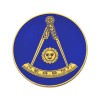 Past Master without Square Round Masonic Auto Emblem - [Blue&Gold][3'