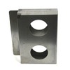 Gate Lockbox Double Hole Weldable Steel 6 7/8" x 4