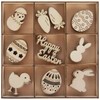 Holiday Decor Mini Laser Cuts Wood Shape - Easter Icons