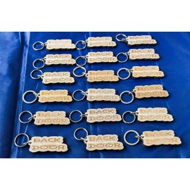 House Keyring Keychain Key Fob Back Door wooden