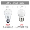 J.LUMI BPC4503 A15 LED Bulbs 3W, 3000K Soft White, A15