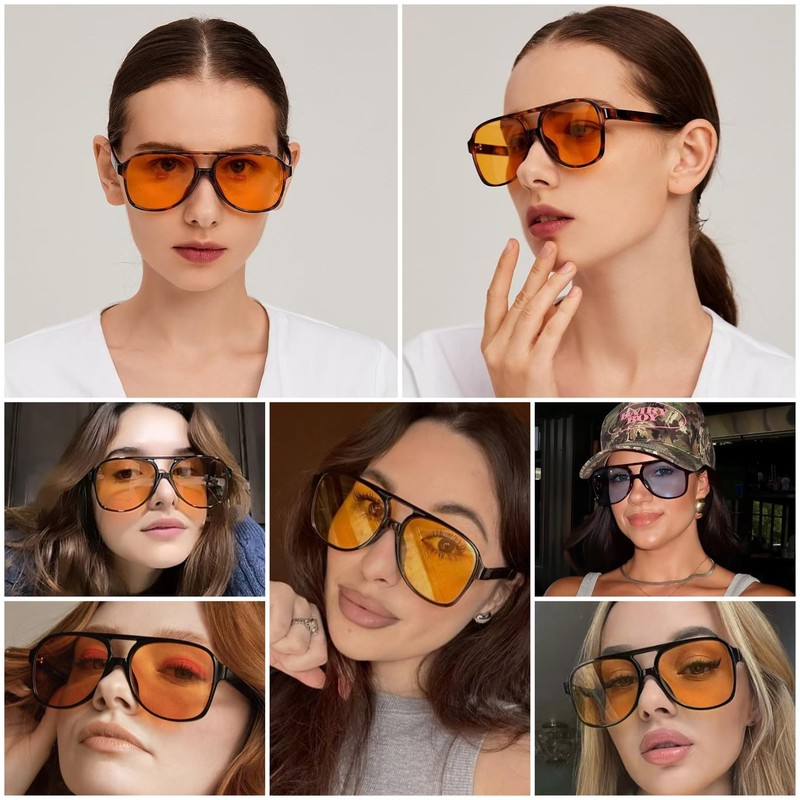 JCTAIFOO Polarised Sunglasses for Men Women Vintage Round Large Frame
