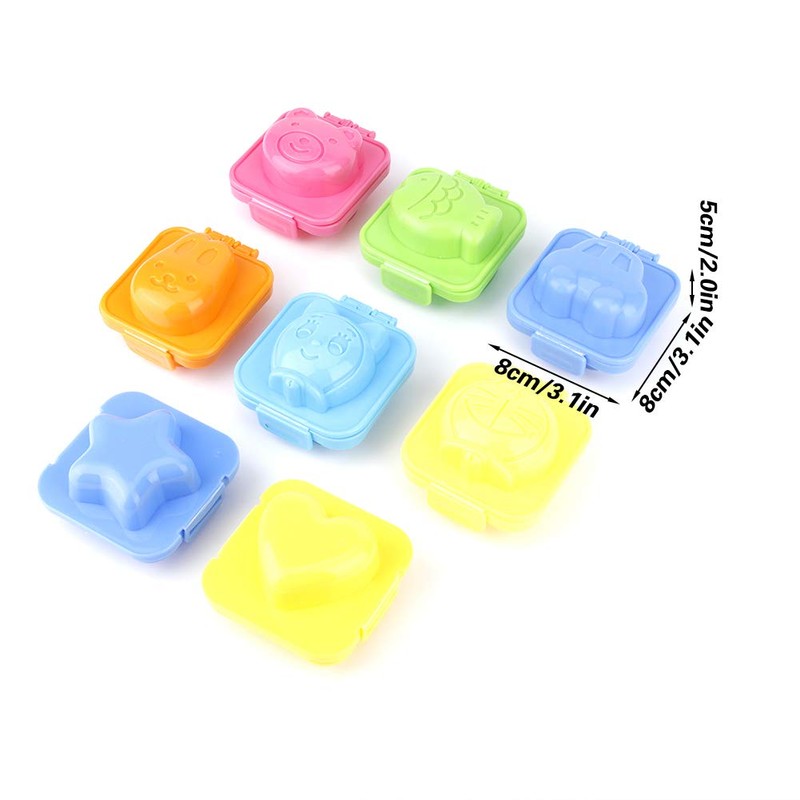 8Pcs Rice Ball Maker Shake Molds Sushi Rice Decorating Mold