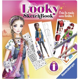 Ravensburger Looky Sketch Book - Small Animals - Creative Leisure - Fashion Drawing - Stylism - Relaxed and Creative Activity - From 6 Years - 18083 - French Version
