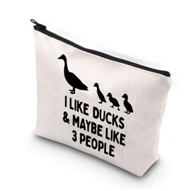 BDPWSS Duck Cosmetic Bag Gifts For Women Duck Lover Gifts I Like Ducks And Maybe Like 3 People Pet Duck Makeup Bag For Ducks Mom Gifts (i like ducks)