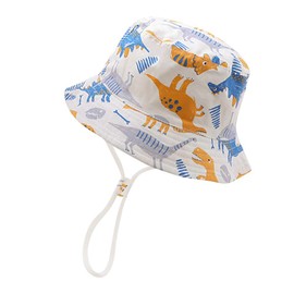 ITODA Children's Hat, Super Cute, Animal Pattern, 6 Months - 5 Years Old, Children's Hat, Cotton, Spring, Summer, Autumn, UV Hat, Girls, Boys, Children, Sun Hat, UV Protection Hat, Prevents Flying,