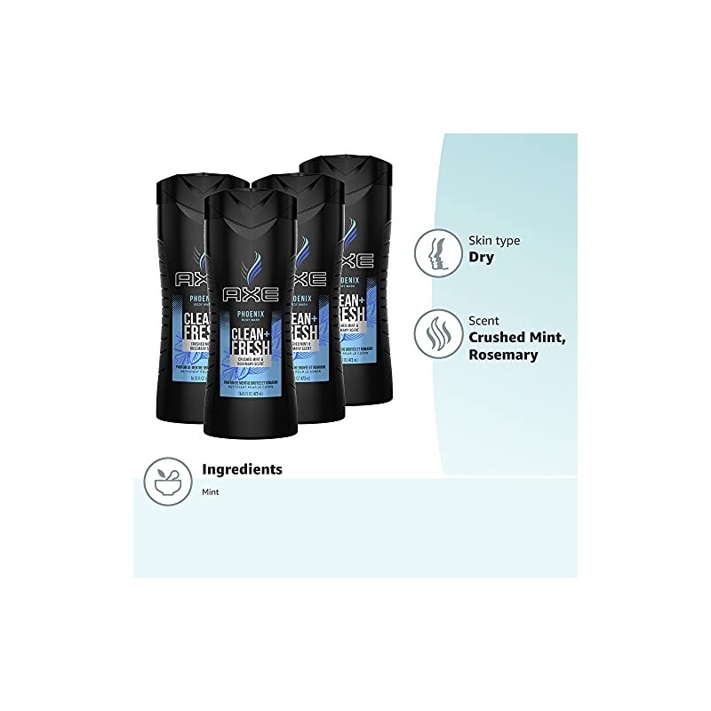 AXE AXE Body Wash Phoenix 12h Refreshing Scent Crushed Mint
