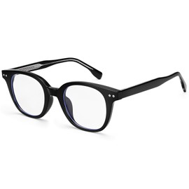 Dollger Blue Light Blocking Glasses For Woman Men Thick Frame Square Computer BlueLight Glasses Clear Lens Non-Prescription Black