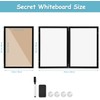 YCCYYCCY Black Frame Enclosed Whiteboard with Wooden Frame, Approx.16x11in Poster