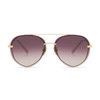 DIFF Lenox Gold + Brown Gradient Mirror, Designer Oversized Aviator