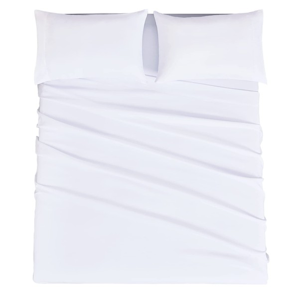 Mejoroom Full Size Sheet Sets - Hotel Luxury 1800 White