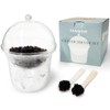 FANQIEW Caviar Server Set with Lid and 2 Pcs Shell