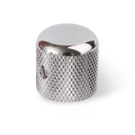 StewMac Golden Age Dome Knob, Chrome, 1/4" shaft