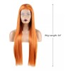 Vocoste Peluca Largo Liso Para Niña De Diario Naranja 24